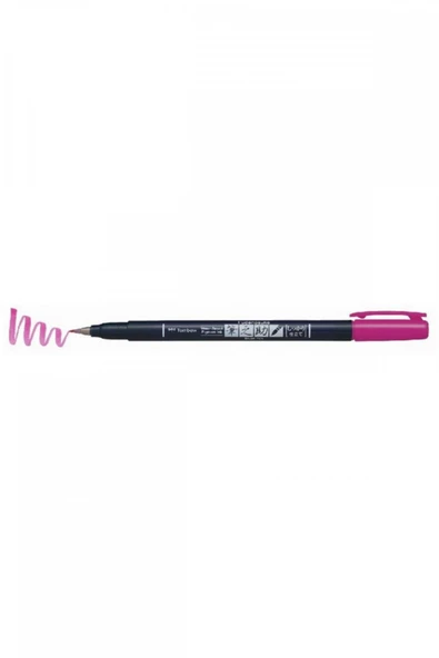 Tombow Fudenosuke Brush Pen Fırça Uçlu Kalem Sert Uç - Pembe ürün görseli 1
