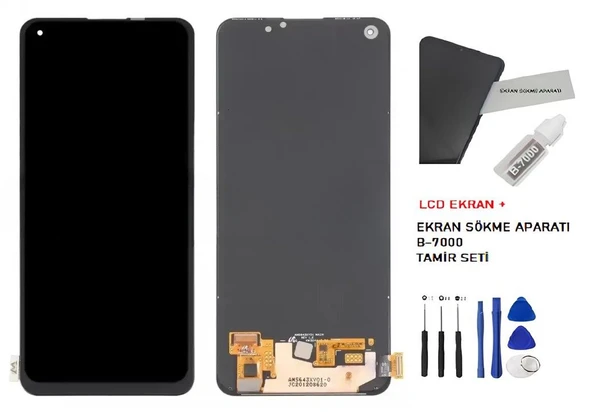 Oppo RENO 5 Uyumlu Lcd Ekran Dokunmatik SERVİS Orijinali +B-7000 + TAMİR SETİ ürün görseli 1