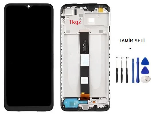 Xiaomi Redmi 9A Uyumlu Lcd Ekran Dokunmatik SERVİS Orijinali ÇITALI + TAMİR SETİ ürün görseli 1