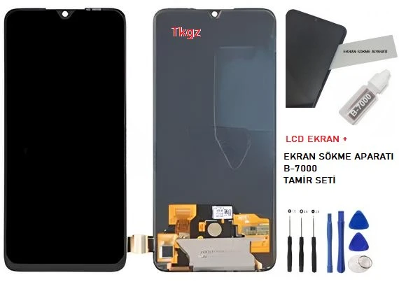 Xiaomi Mİ 9 LİTE Uyumlu Lcd Ekran Dokunmatik SERVİS Orijinali + B-7000 + TAMİR SETİ ürün görseli 1