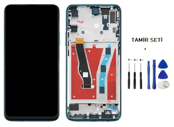 Tkgz - P Smart Z Lcd Ekran Dokunmatik SERVİS Orijinali ÇITALI YEŞİL + TAMİR SETİ ürün görseli 1