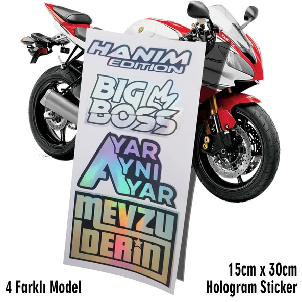 big boss hanım edition motosiklet araba kask laptop cam uyumlu sticker ürün görseli 1