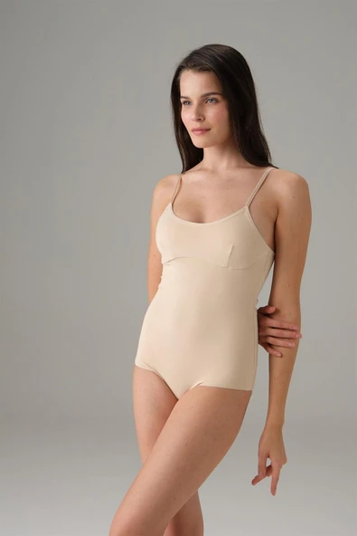 Kadın Ten Dikişsiz İnce Askılı İnvizible Body 12123 ürün görseli 1