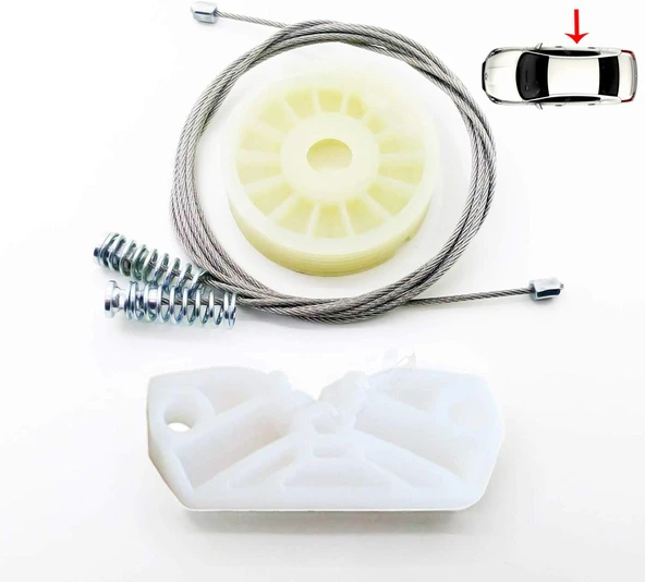 Mercedes-Benz CLK C209 A209 2002-2009 ile Uyumlu Arka Sağ Cam Krikosu Tamir Seti 096700103, A2096700103A, 209 670 01 03 0103 ürün görseli 1