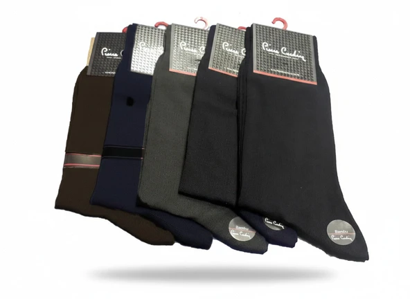 Pierre Cardin 5'li Karışık Renk Bambu Erkek Çorap Seti - 40-44 Beden Çeyizlik Sağlıklı Çorap ürün görseli 1