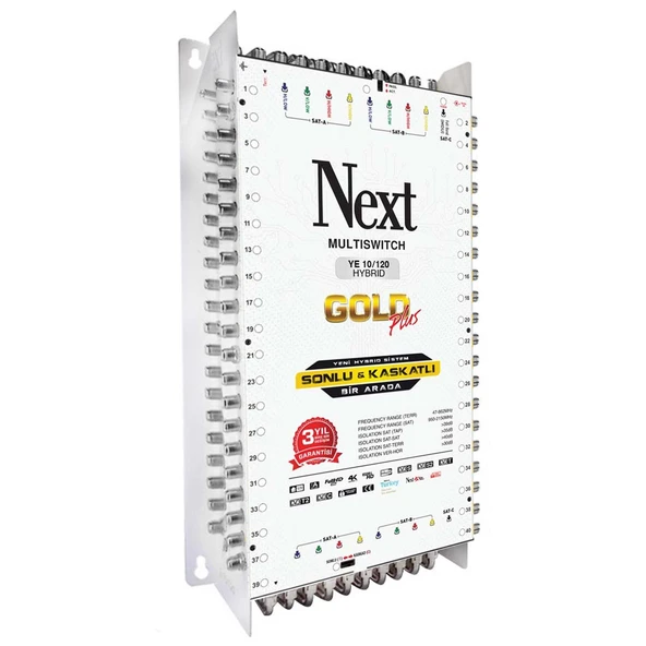 NEXT Sonlu Kaskatlı Uydu Santral 10/120 Multiswitch Hibrit ürün görseli 1