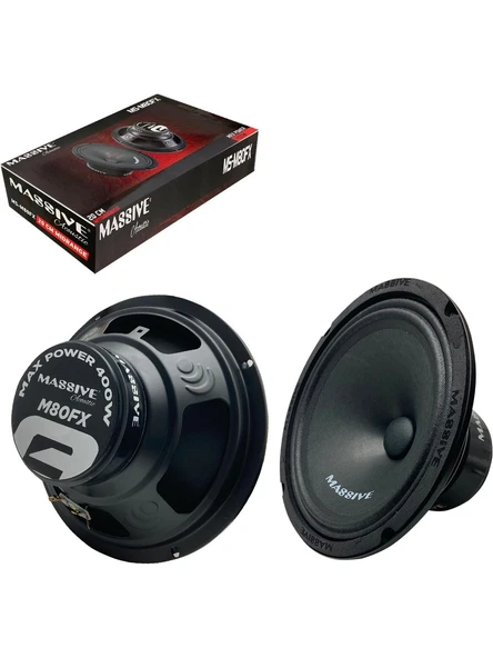 Massıve MS-M80FX Oto Midrange 20CM 400 Watt (150 Rms) 2 Adet ürün görseli 1