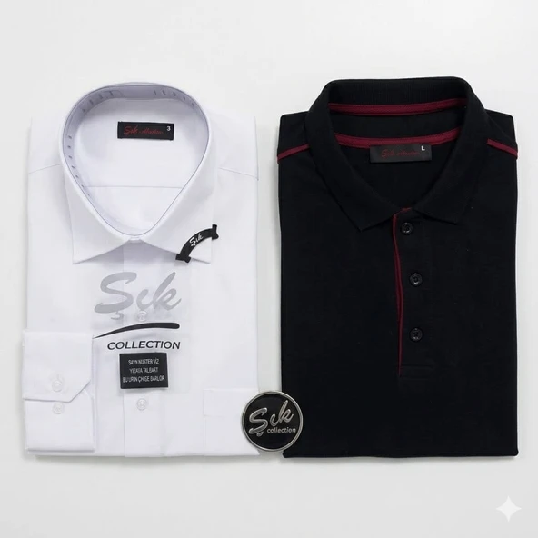 Şık 11 Parça Gömlek Pijama Full Damat Seti - Resim 2
