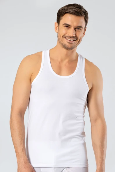 Cacharel Erkek Halter Yaka Spor Atlet 1302/Beyaz ürün görseli 1