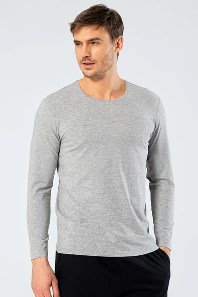 Cacharel Erkek Uzun Kollu T-Shirt 1333/Gri ürün görseli 1