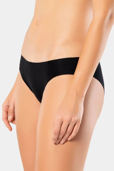 Türen Kadin Lazer Kesim Pamuklu Bikini Külot 907/Siyah ürün görseli 1