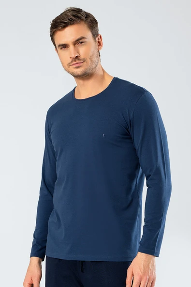 Cacharel Erkek Uzun Kollu T-Shirt 1333/İndigo ürün görseli 1