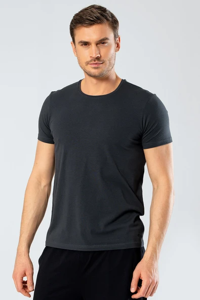 Cacharel Erkek Bisiklet Yaka Likrali T-shirt 1331/Olive ürün görseli 1
