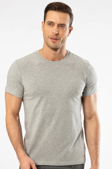 Cacharel Erkek Kisa Kollu T-shirt 1307/Gri ürün görseli 1