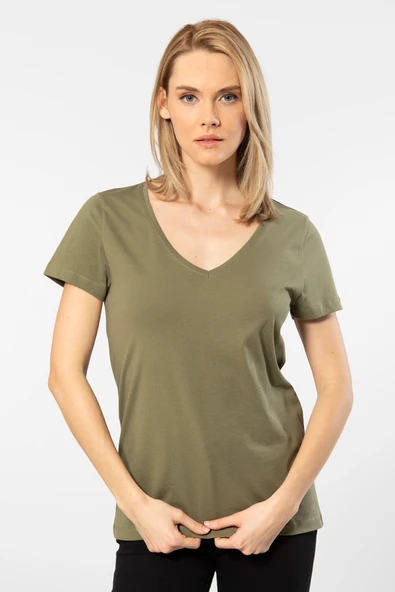 Wtshirt - Milano Kadın T-shirt /Haki ürün görseli 1