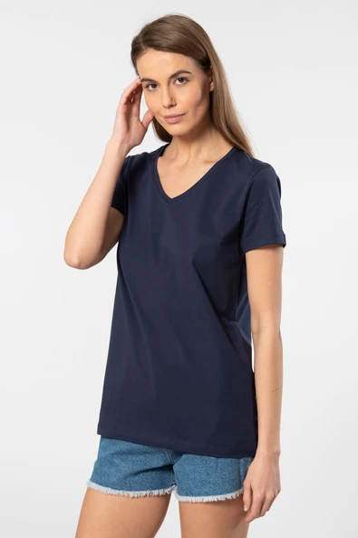 Wtshirt - Venice Kadın T-shirt/Lacivert ürün görseli 1