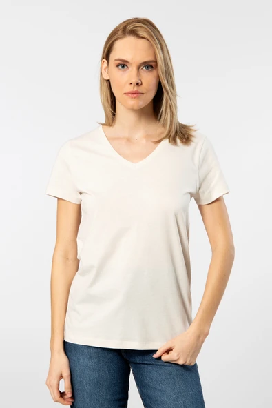 Wtshirt - Venice Kadın T-shirt/Krem ürün görseli 1