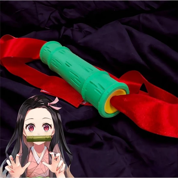 Anime Kamado Nezuko Cosplay Bambu - Resim 3