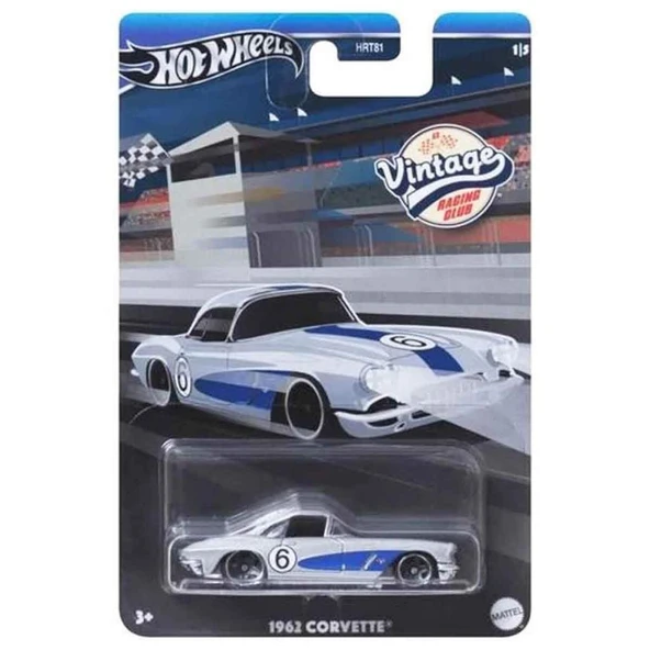 Hot Wheels Vintage Tekli Arabalar 1962 Corvette HRT81-HRV06 ürün görseli 1