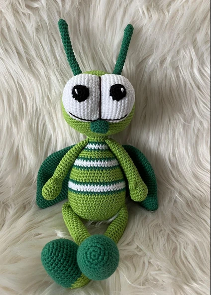 Afacan Çekirge Amigurumi Organik Oyuncak ürün görseli 1