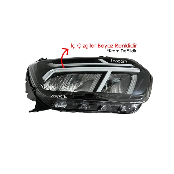 Leoparts Dacia Duster Far Lambası Sağ (İç Çizgiler Beyaz) 2021-2024 260106194R ürün görseli 1