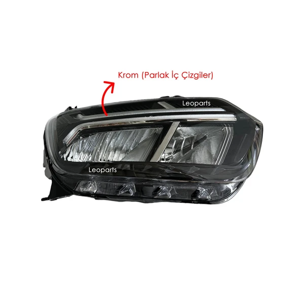 Leoparts Dacia Duster Far Lambası Sağ (İç Çizgiler Krom) 2021-2024 260101613R ürün görseli 1