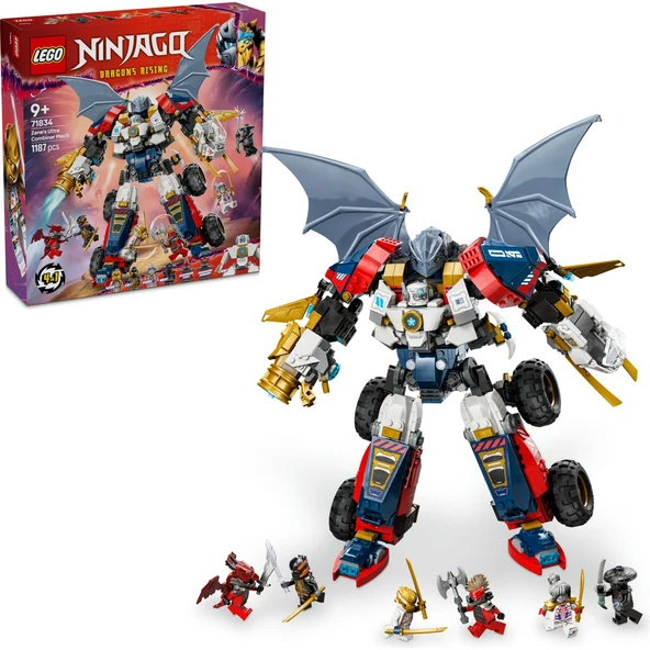 Lego Ninjago Zane’in Ultra Kombo Mech’i 71834 - 9 Yaş ve Üzeri Çocuklar için Araba, Jet ve Ejderha İçeren 4’ü 1 Arada ürün görseli 1