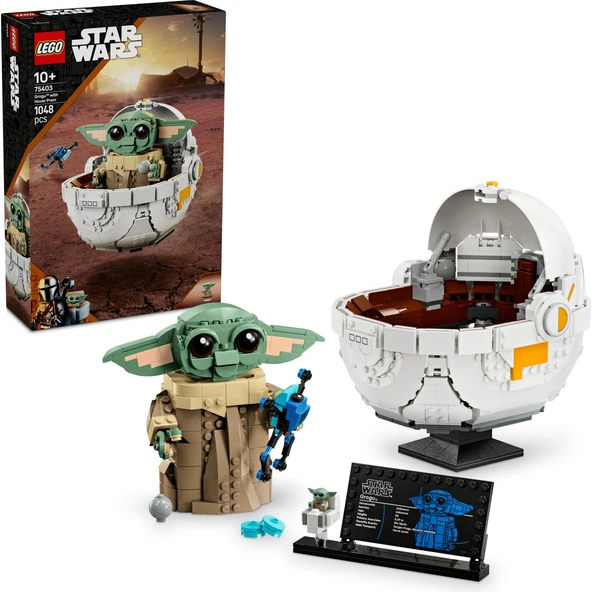 Lego Star Wars: The Mandalorian™ Uçan Bebek Arabalı Grogu™ 75403 ürün görseli 1