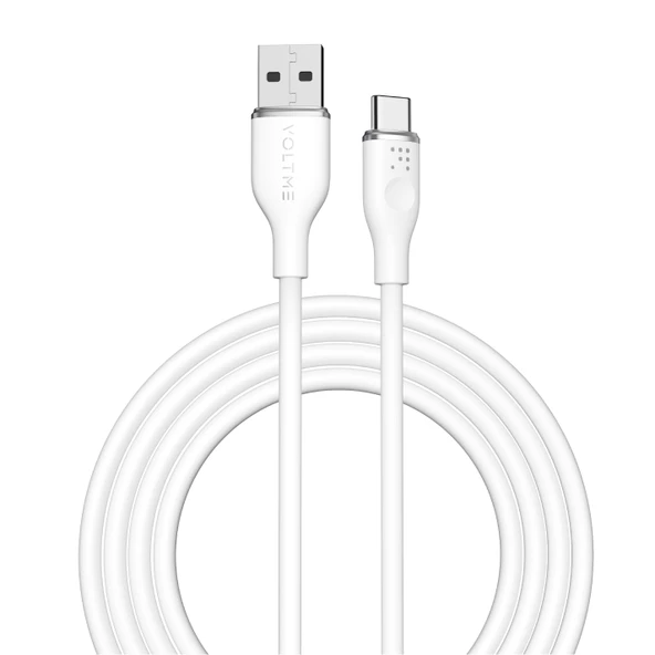 VOLTME C2006 Powerlink Moss 60W USB to Type C Şarj Kablosu 1.8M 3A- Beyaz ürün görseli 1