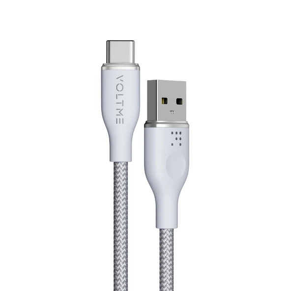 VOLTME C2044 Powerlink Rugg 60W USB to Type-C Şarj Kablosu 1M 3A -Gri ürün görseli 1