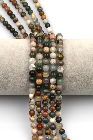 Ocean Jasper (A Kalite) Doğaltaş Dizi 6 mm Küre Kesim ürün görseli 1