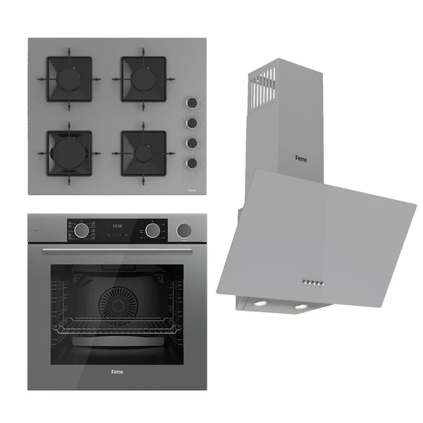 Ferre Steamart -Fryart  Ss Serisi Gri Cam Set (ss208 + Xe64cpr +d088 ) ürün görseli 1