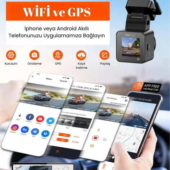 Vantrue Element 1 Lite Araç içi Kamera - Resim 5
