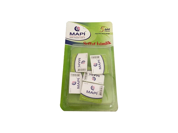 MAPİ ŞEFFAF İSİMLİKLER BLİSTER 45X38 MM 5'Lİ PAKET ürün görseli 1