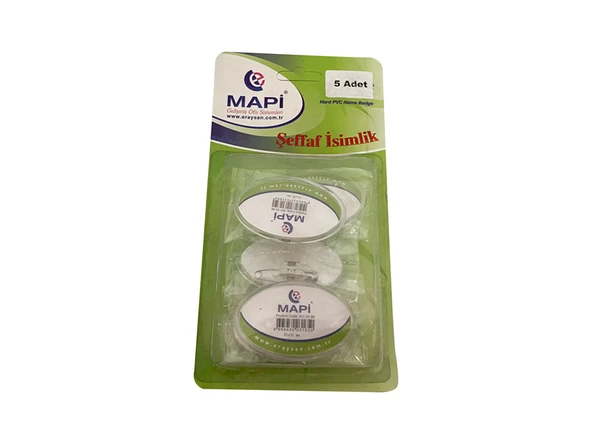 MAPİ ŞEFFAF İSİMLİKLER BLİSTER 61X36 MM 5'Lİ PAKET ürün görseli 1