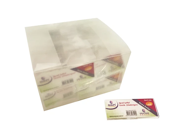 MAPİ ŞEFFAF İSİMLİK (DİKDÖRTGEN) K02 74X25 25Lİ PAKET ürün görseli 1