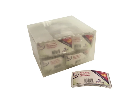 MAPİ ŞEFFAF İSİMLİK (DİKDÖRTGEN) K13 74X28 25Lİ PAKET ürün görseli 1