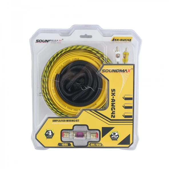 Soundmax SX-AWG42 4 GA Oto Anfi Kablo Kiti ürün görseli 1