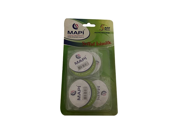 MAPİ ŞEFFAF İSİMLİKLER BLİSTER 65 MM   5'Lİ PAKET ürün görseli 1