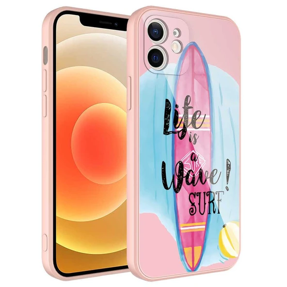 iPhone 11 Kılıf Kamera Korumalı Desenli Sert Silikon Epoksi Kapak ürün görseli 1