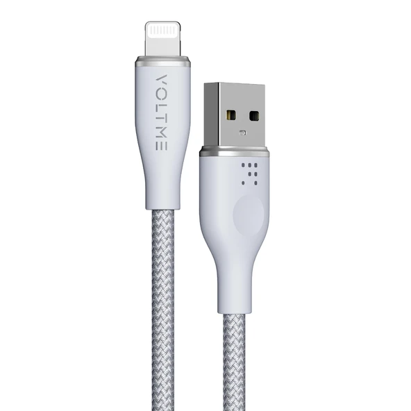 VOLTME C2111 Powerlink Rugg 60W USB to Lightning Şarj Kablosu 1.2M 3A- Gri ürün görseli 1