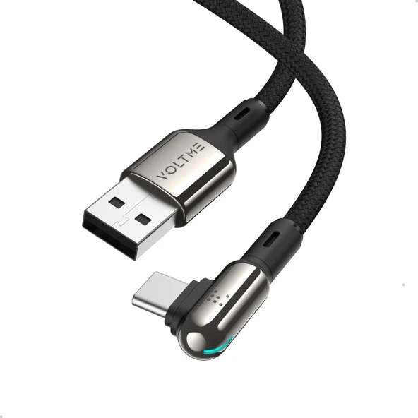 VOLTME C2067 Stark 60W USB to Type-C Şarj Kablosu 1.2M 3A-Siyah ürün görseli 1