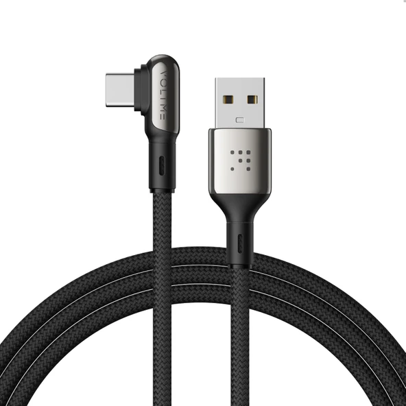 VOLTME C2068 Stark 60W USB to Type-C Şarj Kablosu 2M 3A-Siyah ürün görseli 1