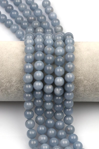 Anjelit (A Kalite) Doğal Taş Dizi 8 mm Küre Kesim ürün görseli 1