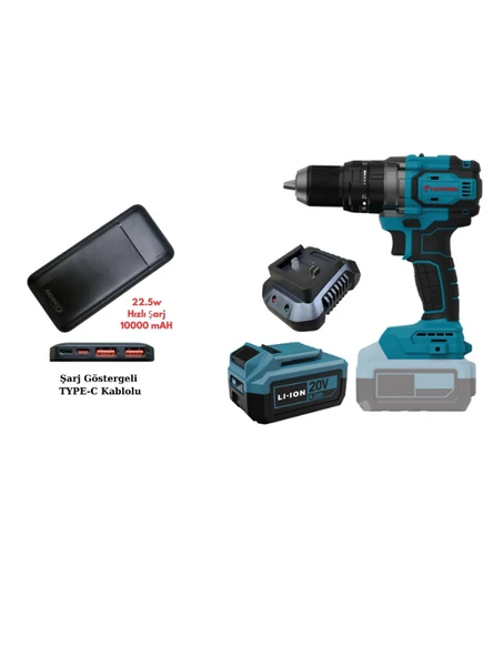 Catpower 4212 Akülü Darbeli Vidalama Li-ion 70 Nm Kömürsüz Motor 13 Mm 4.0 Ah Akü ürün görseli 1
