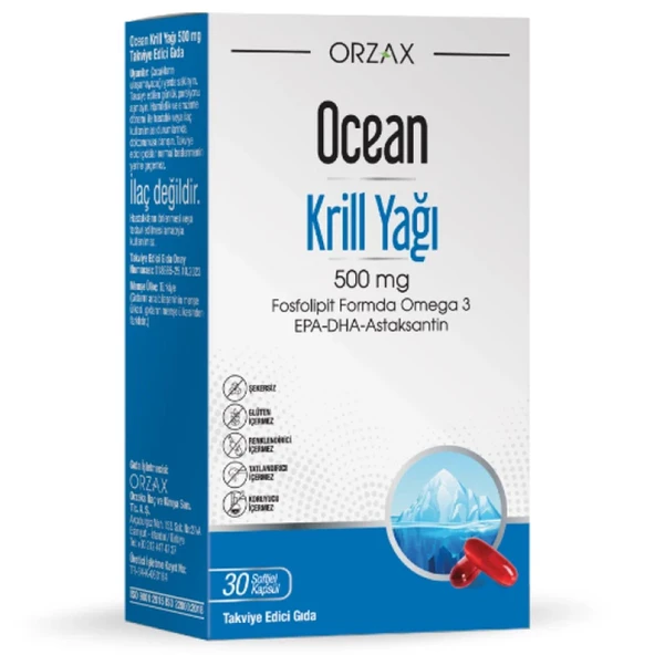 Ocean Krill Oil 500 mg 30 Softjel Kapsül ürün görseli 1