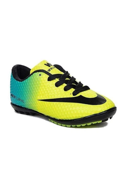 Walked 401-25 Halı Saha Krampon Sarı Turkuaz 36-39 ürün görseli 1