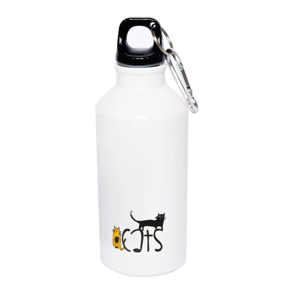Biggdesign Cats Karabinerli Alüminyum Matara 400 Ml ürün görseli 1