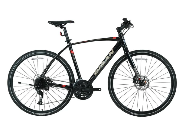 Bisan TRX 8600 27 Vites 52CM Metalik Parlak Siyah Kırmızı Şehir Bisikleti ürün görseli 1