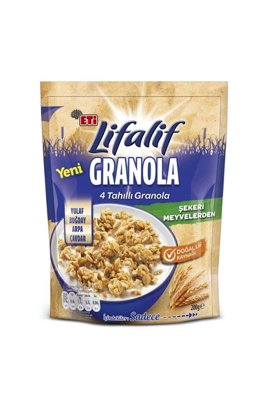 Eti Lifalif 4 Tahıllı Granola 200g x 2 Adet ürün görseli 1